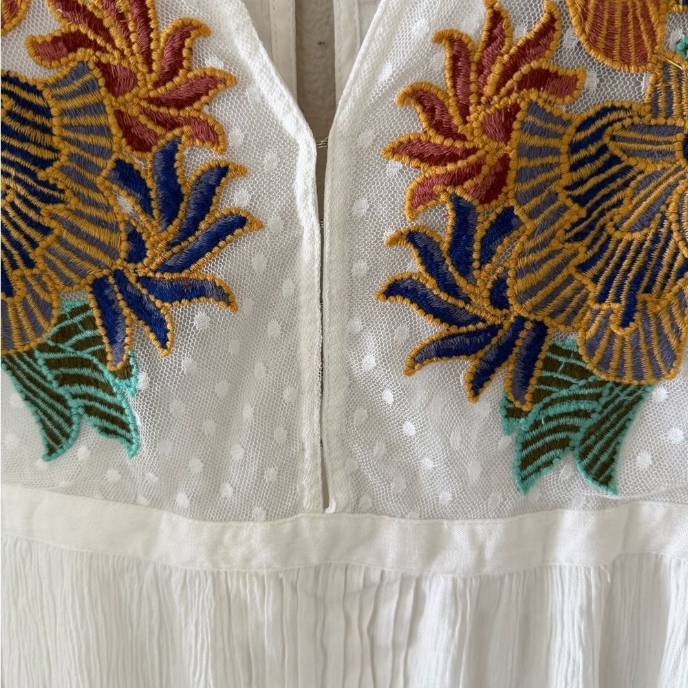 NWT Lulus Tickets To Paradise White Embroidered Tiered Flowy Maxi Dress Size XXL - Picture 8 of 13